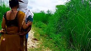 i hiked into the jungle with this beautiful desi bhabhi for hot outdoor sex