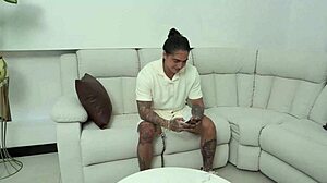 Horny latina wet pussy rides best friend big cock