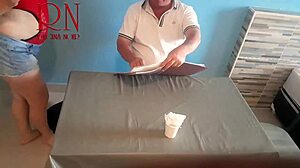 naked waitress serves guest pussy from her navel in restaurant backstage!