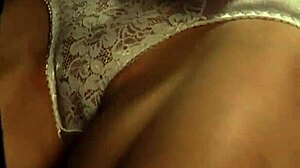 Mistress Fingers Submissive Blonde Slave's Ass and Tits in Bondage Domination