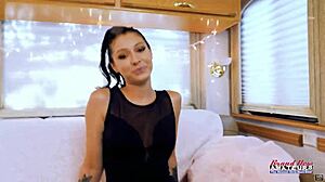 raven lane blows big cock then pussy gets pounded hard