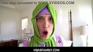 hijabfamily's donnie rock craves naughty adventure pounding izzy lush's tight pussy