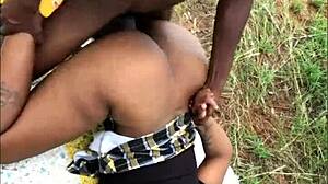 ebony babes take huge cumshots on thick asses in hot homemade compilation