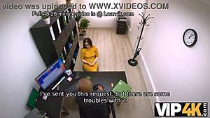 Hungarian Brunette Fucks for New Apartment in Office Interview