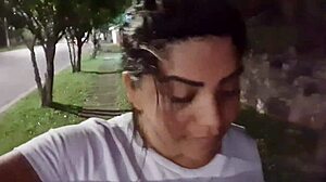 trainer smells sweaty pussy fills gym slut creampie