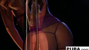Britney amber horny stripper masturbates pussy
