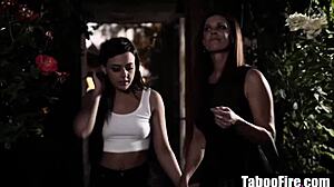 Golddigging Stepmom Fucks Teen In Taboo Threesome