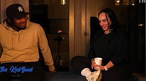 Friends kickback turns into curvy ebony deepthroating big black cock doggystyle pounding