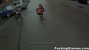 Not Shy Glasses Rina Teen Fucked Hard On Stairway!