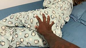 Stepdaughter spies stepdad porn door open seduces for creampie fuck!