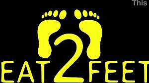 raven rogue gets drenched and sticky smashing grapes barefoot on beat2feetcom