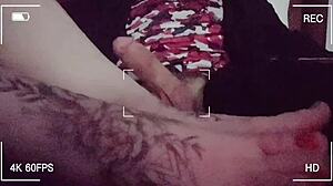 Prettyfeetelite - little feet stroking hubby's friend's big cock