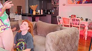 redhead beauty uhmm takes huge cock doggystyle bent over tits bounce