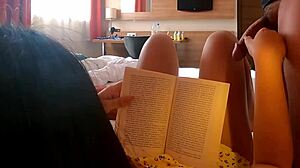 curvy big tits babe edges big cock balls massage