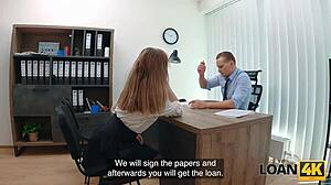 UNA FAIRY'S perfect natural tits BOUNCE on office desk during punished casting fuck!