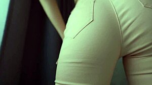 Jeans-Clad Bare Ass Worship: Perfect Big Booty Jerk-Off Fetish