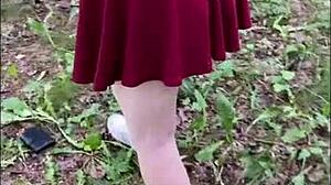 perfect college blonde olivia bay finally lets me grope her huge natural titties outdoors