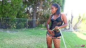 BUSHY PUSSY EBONY GIRLFRIEND TRICKS BEST FRIEND BBC FOR CHEATING RIDE!