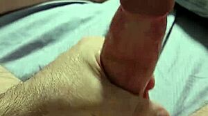 stroking my huge tattooed cock hard till massive cumshot!