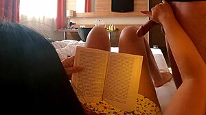 curvy big tits babe edges big cock balls massage