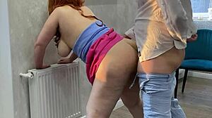 bbw stepmom blows you then takes anal pounding with cum on huge ass