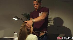 Euro cougar with big tits sucks dick deep before riding anal cowgirl in super closeup glory