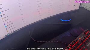 Woke by stepmom's dirty talk and pierced tits, wanna learn trading in her sexy work pussy play?