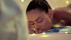 busty girlfriend rims ass then takes huge anal dildo deep