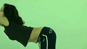 Petite Russian Gymnast Ballerina Stretches Legs Wide for Pussy Play