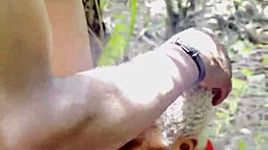 king rules forest fucking bardie with cucumber up wet hairy ass part 1