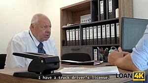 mina k teases her shaved pussy and tits for that big loan huh