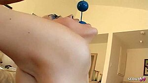 Annette Schwarz endures femdom ANAL TOYS and old cock swallow