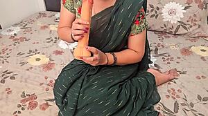 Vasna Bhabhi Fills Her Juicy Indian Pussy with Massive 10-Inch Dildo for Wild Orgasm Ride
