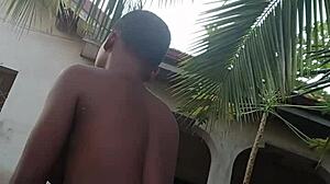 Crazybitch Teases Stepdad's Mansion With Outdoor Strip Sexiness!