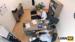 mina k teases her shaved pussy and tits for that big loan huh