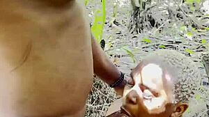 king rules forest fucking bardie with cucumber up wet hairy ass part 1