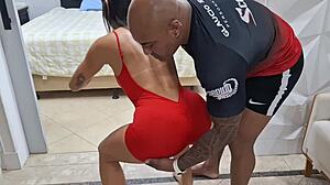 Trainer Fucks Juicy Big Pussy After Ass Tease