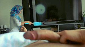 Arab Cleaning Lady Joins My Masturbation For Hard Cowgirl Ride