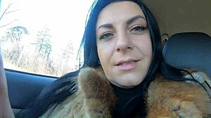 Curvy Latina Housewife Risks Outdoor Public Deepthroat Facial Cumshot