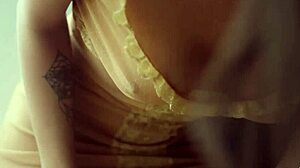 sexy milf poses flashing perfect tits