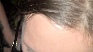 two sluts suck cock swallow cum in garden