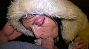 Curvy Latina Housewife Risks Outdoor Public Deepthroat Facial Cumshot