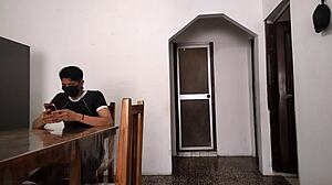 perverted stepfather strokes furiously spying her bathroom secrets from the shadows