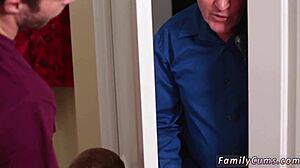 stepmom and her stepdaughter sharing my cock with stepgrandpa too