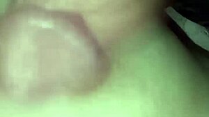 gretala shoves huge dildo cock between her massive tits