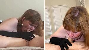 Granny Carmen Angel Sucks Cock with Elegance