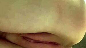 thrilled amateur crams panties into pierced puffy wet pussy masturbating wildly