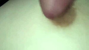 gretala shoves huge dildo cock between her massive tits