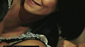 Maids Lick and Share Double Dildo Deep