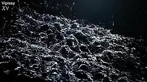 Amateur Blonde Squirts Facial in Kitchen Muff Dive Frenzy